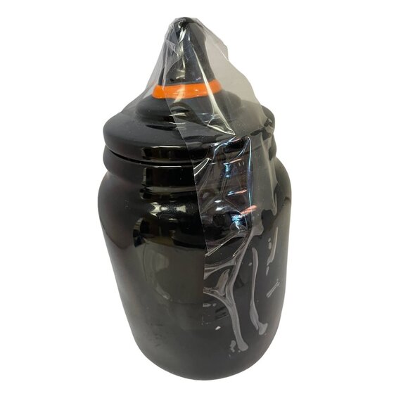 RAE Dunn Wicked Witch Hat Lid Black Halloween Artisan Collection Cannister 8” - Picture 3 of 5
